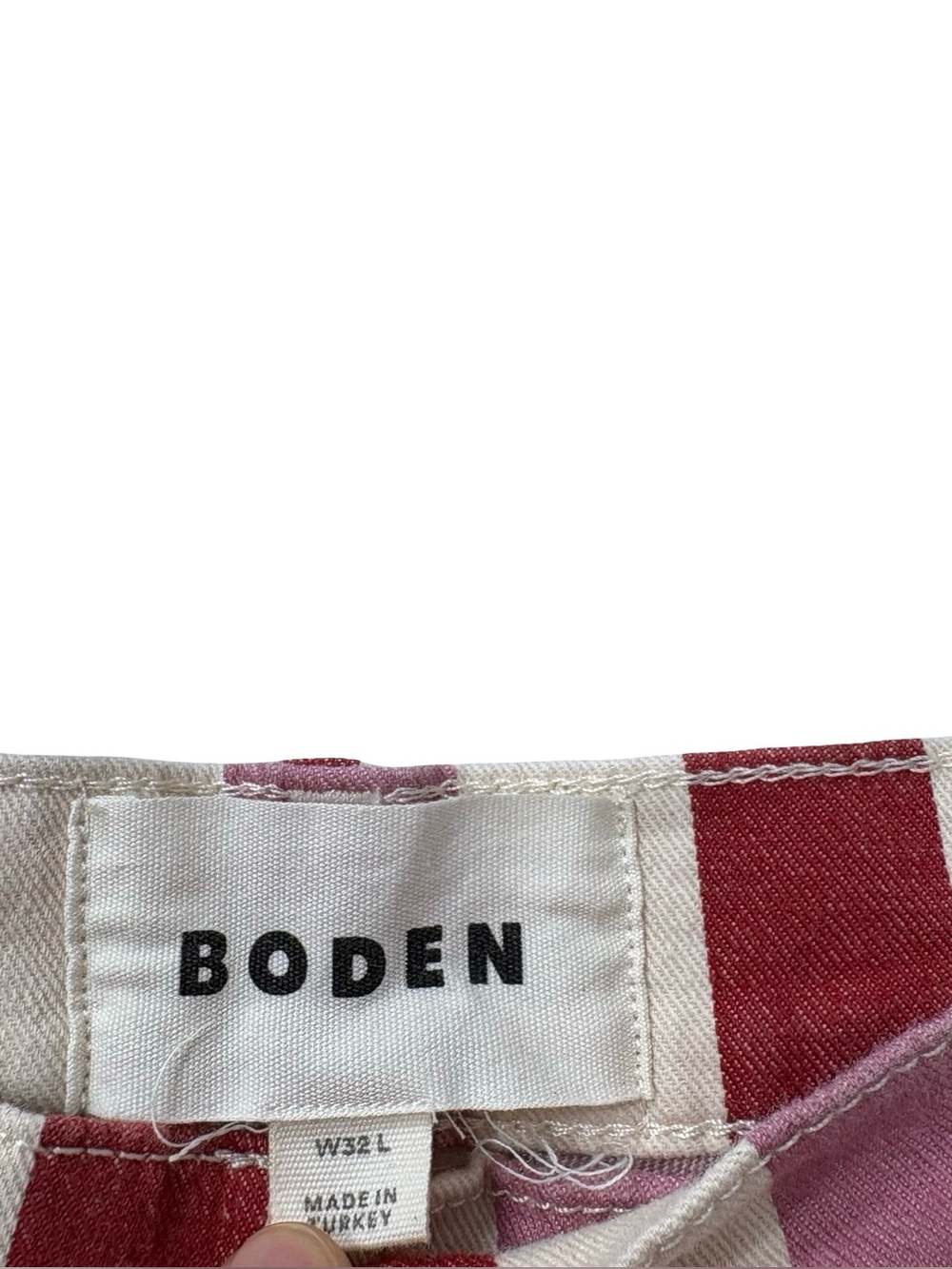 Boden Red and Pink Vertical Stripe Straight-Leg Pants - Picture 8 of 14